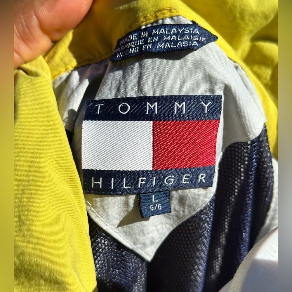 Tommy Hilfiger Vintage 90’s Windbreaker Logo Long Sleeve Jacket - Picture 7 of 14